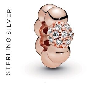 🌟 14K Rose Gold Plated Sterling Silver Spacer Charm